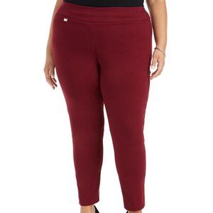 Alfani Plus Skinny Leg Tummy Control Malbec Pants